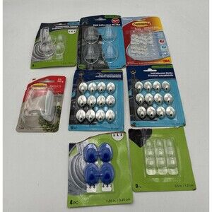 mix lot of self adhesive hooks 8 packs